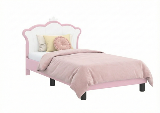 Cadre de Lit pour enfants avec tête de lit Rose